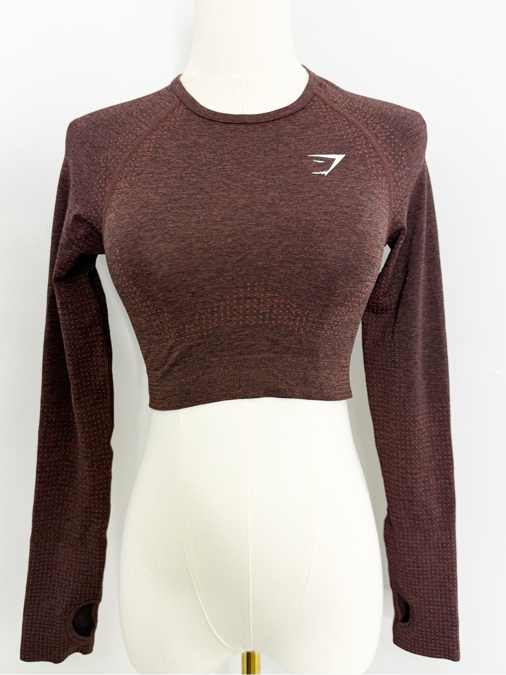 Gymshark Vital Seamless 2.0 Crop Top Bundle Small Black & Burgundy - Picture 6 of 6